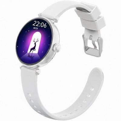 6. Smartwatch Gravity Silber Weiß 2 Armbänder GT26-8
