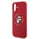 6. Karl Lagerfeld Silikon Karl&Choupette Heads Ring MagSafe Case für iPhone 16 Plus - Rot