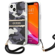 Guess GUHCP13SKCABBK iPhone 13 mini 5.4" schwarz/schwarz Hardcase Camo Strap Collection