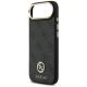 6. Guess 4G Strass Logo & Big Strap Metal Buttons MagSafe Hülle für iPhone Air - Schwarz