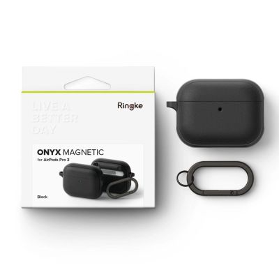 7. Ringke Onyx Magnetische MagSafe-Hülle für AirPods Pro 3 – Schwarz