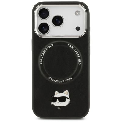 9. Karl Lagerfeld Choupette Pin MagSafe Hülle für iPhone 17 Pro Max – Schwarz