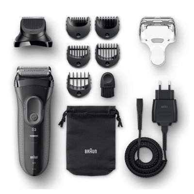 8. Braun 3000BT Akku 5 7mm Nass- und Trockenbürste Schwarz, Grau