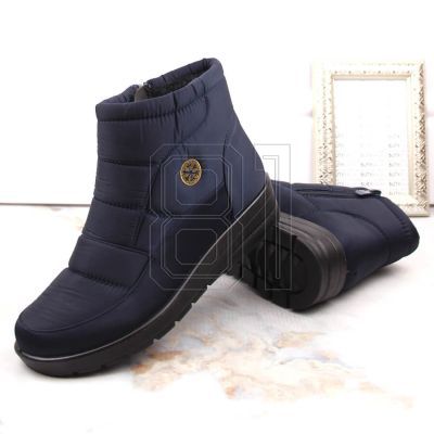 13. News W EVE437B marineblaue Schneestiefel mit Keilabsatz