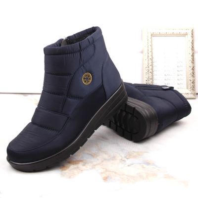 13. News W EVE437B marineblaue Schneestiefel mit Keilabsatz