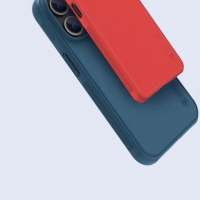 11. Nillkin Super Frosted Shield Pro Hülle für iPhone 14 Pro Max Rückseite blau