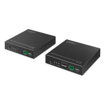 HDMI 4K/60Hz Glasfaser-Extender mit KVM USB 1.1 über IP 1G, bis zu 40 km/300 m, max. 253 Empfänger, HDMI-Loop-Out, Audio-Set