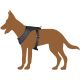 12. Hundegeschirr mit reflektierendem Band, Größe 59–81 cm, extra groß