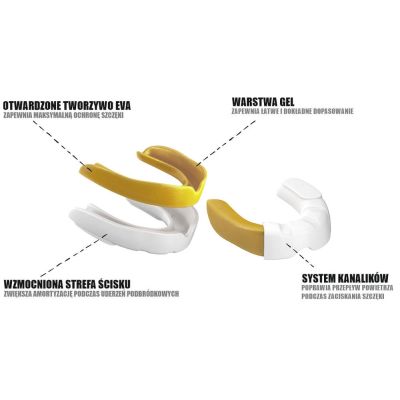 13. Gel-Mundschutz + Box - Weiß und Gold | GelTech