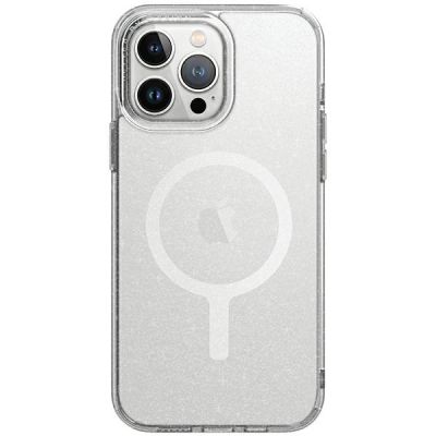 5. Uniq LifePro Xtreme Magclick Ladehülle für iPhone 15 Pro Max – Transparentes Silber