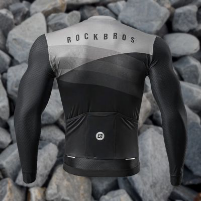 10. Rockbros 15120009005 Langarm-Radtrikot Frühling/Sommer XXL – Schwarz