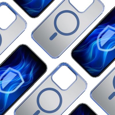 20. 3mk Frosty MagCase Blue Hülle für Apple iPhone 16 Pro Max – transparent