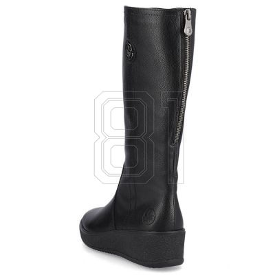 24. Rieker W RKR237B Wasserdichte Lederstiefel mit Lammwolle gefüttert