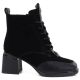 2. Damen-Lederstiefeletten aus schwarzem Veloursleder Artiker 59C0116