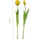 6. Strauß aus 5 gelben Pfingstrosen-Tulpen, 39 cm, naturgetreue Frühlingsdekoration