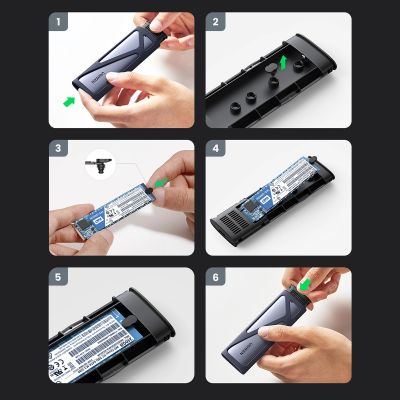 7. Ugreen CM400 90264 Caddy für M.2 SSD mit USB-C 3.2-Anschluss – Grau