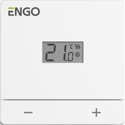 ENGO Controls EASY-230W Temperaturregler, 230 V, weiß, 24 Stunden, Aufputzmontage