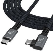 Wozinsky WPS2-UY41S USB-C USB4 40Gb/s 240W 2m abgewinkeltes Kabel - Schwarz