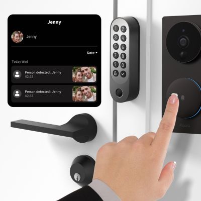 5. Aqara Smart Lock U200 Kit Schwarz | Intelligentes Türschloss | HomeKit, Gewinde, Bluetooth 5.1, NFC