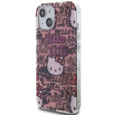 2. Hello Kitty IML Tags Graffiti-Hülle für iPhone 15 – Rosa