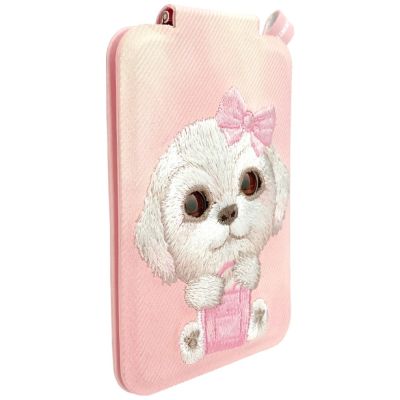 2. Nimmy New Big-Eye Cute Pets 2.0 Hunde-Magnetgeldbörse mit Handyhalterung – Rosa