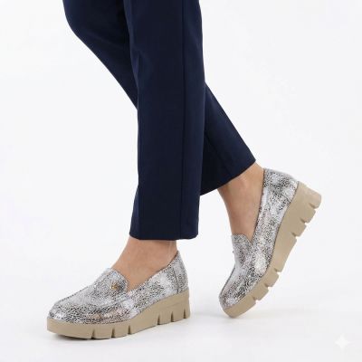 5. Goldene Plateauschuhe für Damen M.Daszyński MR23109D