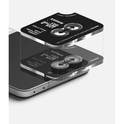 5. Ringke Kameraschutzrahmen, 2er-Pack für Samsung Galaxy Z Flip 8 – Schwarz