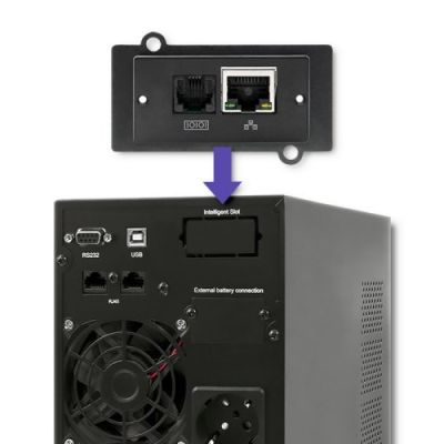 7. Qoltec 53042 USV Doppelwandler (Online) 1 kVA 800 W 2 x Netzsteckdose