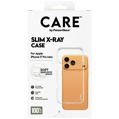 5. CARE by PanzerGlass Modisches X-Ray Soft Basic Case für iPhone 17 Pro Max - Transparent