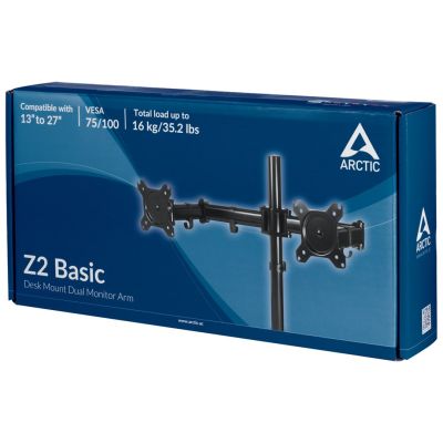 8. ARCTIC Z2 Basic Monitorhalterung/Ständer 68,6 cm (27") Schreibtisch Schwarz