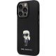 2. Karl Lagerfeld KLHCP13LSMHKNPK Hülle für iPhone 13 Pro / 13 – schwarz Silikon Ikonik Metall Pin