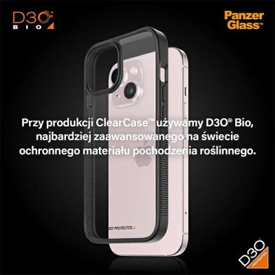 8. Militärzertifizierte PanzerGlass ClearCase iPhone 15-Hülle – Transparent und Schwarz