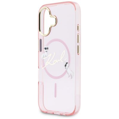 6. Karl Lagerfeld IML Choupettes Karl Script Logo MagSafe iPhone 17 Hülle - Pink
