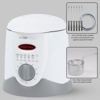 6. Clatronic FFR 2916 Fritteuse (1 l; 840 W; weiß)