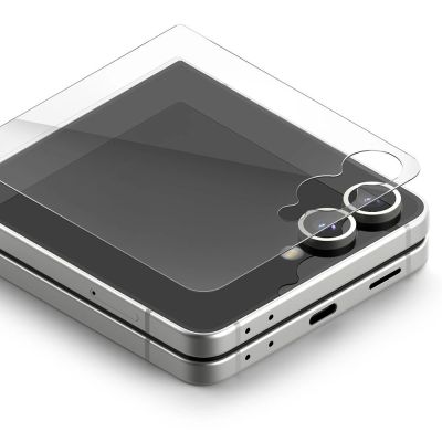 2. Ringke Cover Display Easy Slide Tempered Glass 2er-Pack für Samsung Galaxy Z Flip 7 - Transparent