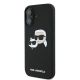2. Karl Lagerfeld Silikon Case Nauble Heads Print MagSafe für iPhone 16 Plus - Schwarz