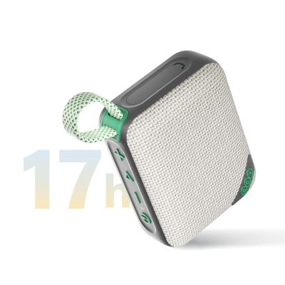 6. QCY SP2 IP67 Bluetooth-Lautsprecher mit RGB-Hintergrundbeleuchtung und Stereomodus – Graugrün
