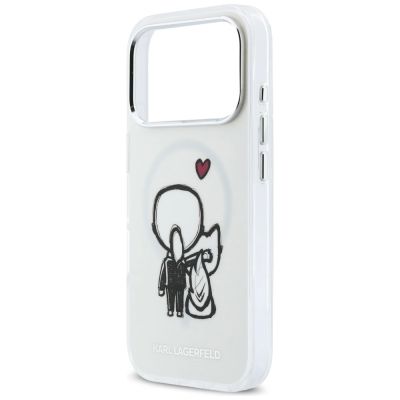 6. Karl Lagerfeld Karl & Choupette MagSafe Back Case für iPhone 17 Pro – Transparent
