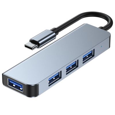 2. HUB Tech-Protect V1 4in1 USB-C – 3x USB-A 2.0 / USB-A 3.0 – grau