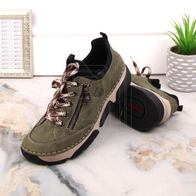 10. Bequeme Rieker W RKR610 grüne Schuhe