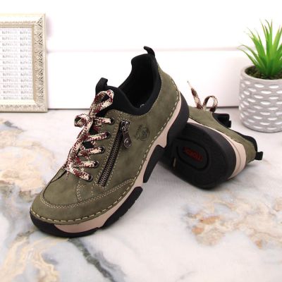 10. Bequeme Rieker W RKR610 grüne Schuhe