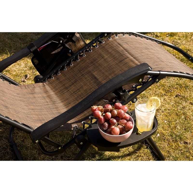 7. Faltbarer Gartenstuhl mit Sonnendach 173 x 52/65 x 110 cm, braun