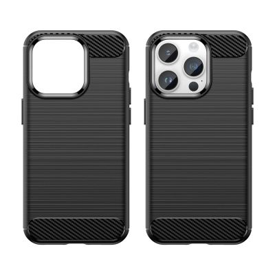 8. Carbon Case iPhone 14 Pro Max flexible Gel Rückseite schwarz