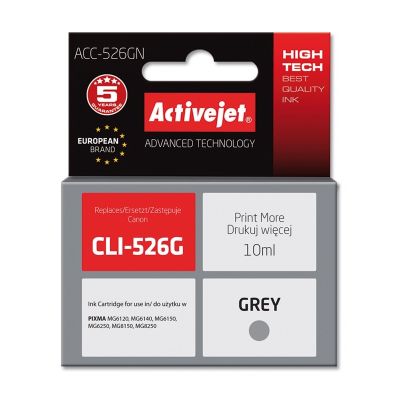 Activejet ACC-526GN Tinte (Ersatz für Canon CLI-526G; Supreme; 10 ml; grau)