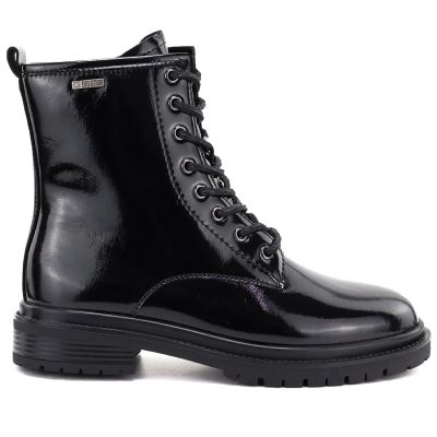 6. Damen-Ankle-Boots aus Lackleder, schwarz, Big Star UU274613