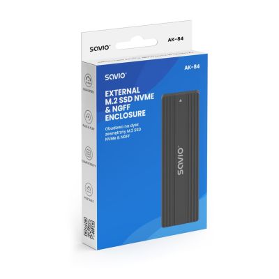 3. SAVIO GEHÄUSE FÜR EXTERNE FESTPLATTEN M.2 SSD NVME & NGFF COMBO AK-84