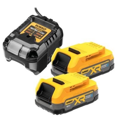 2. DEWALT AKKU 18V 1,7Ah POWERSTACK 2 Stück + LADEGERÄT DCB1102