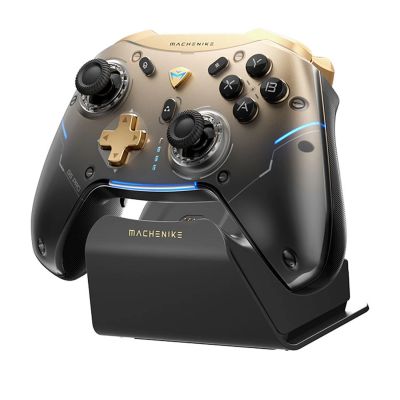 Machenike G5Pro Flagship Wireless Game Controller mit Gyro-Ladestation und Tastenbelegung – Schwarz und Gold