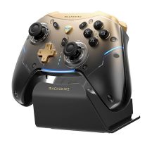 Machenike G5Pro Flagship Wireless Game Controller mit Gyro-Ladestation und Tastenbelegung – Schwarz und Gold