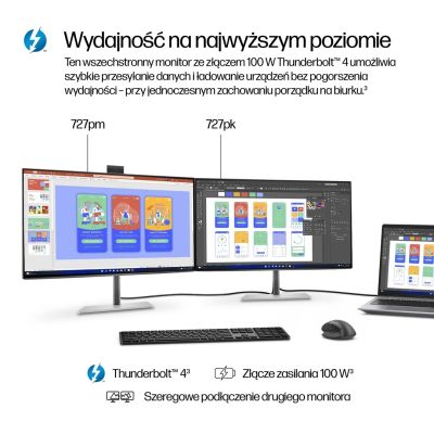 5. HP 27-Zoll-Monitor der Serie 7 Pro mit 4K-Anschluss und Thunderbolt 4 – 727pk